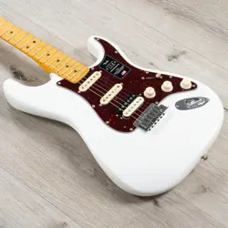 MINT FENDER AMERICAN ULTRA STRATOCASTER HSS GUITAR,MAPLE FRETBOARD, ARCTIC PEARL