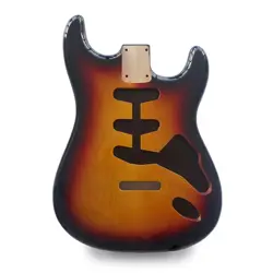 CORPO CHITARRA STRATOCASTER SSS PER FENDER  SUNBURST LUCIDO  2 PEZZI DI ONTANO