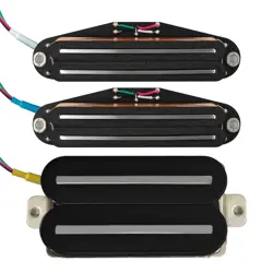 BLACK HSS GUITAR DUAL BLADES HUMBUCKER PICKUPS FIT IBANEZ,PEAVEY,JACKSON,FENDER