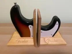 GENUINE FENDER STRATOCASTER BOOKENDS  SUNBURST