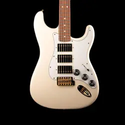USED 2019 FENDER LIMITED EDITION MAHOGANY BLACKTOP STRATOCASTER HHH OLYMPIC WHIT