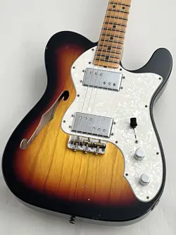 FENDER CUSTOM SHOP LTD 1972 TELECASTER THINLINE BLEACHED 3 TONE SUNBURST