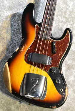FENDER CUSTOM SHOP 1961 JAZZ BASS HEAVY RELIC -BLEACHED 3 TONE SUNBURST- 2024 US