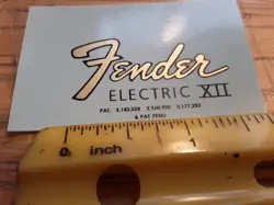 XII WATERSLIDE DECAL