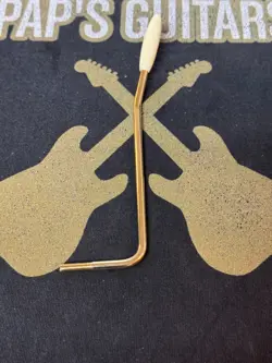 NEW FENDER 10-32 THREAD GOLD WHAMMY BAR, CREAM TIP