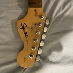 GENUINE FENDER SQUIER STRAT NECK ROSEWOOD FRETBOARD AFFINITY GUITAR NEEDS NUT