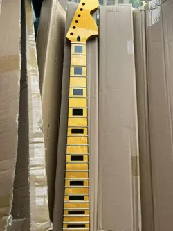 22 FRETS BIG HEAD GUITAR NECK GLOSS YELLOW CANADA MAPLE FRETBOARD FOR FENDER ST