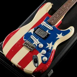 FENDER WAYNE KRAMER SIGNATURE STRATOCASTER STARS AND STRIPES 2011 #GG2TJ