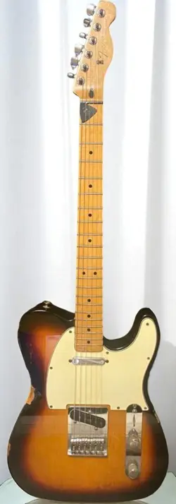 UNKNOWN BRAND TELECASTER ELECTRIC GUITAR USED WITH SCRATCHES AND DENTS
