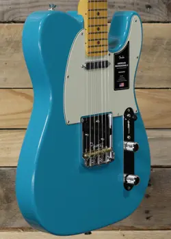 FENDER  AMERICAN PROFESSIONAL II TELECASTER ELECTRIC GUITAR MIAMI BLUE W/ CASE