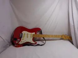 SQUIER II STRATOCASTER BY FENDER RED ELECTRIC GUITAR * KOREA* SER # E980607