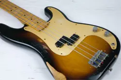 ELECTRIC BASS GUITAR FENDER MEXICO ROAD WORN 50S PB 2TS 2008 SUNBURST MZ8277607