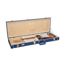 CROSSROCK WOOD CASE FOR FENDER STRATOCASTER & TELECASTER GUITARS-SECURITY LOCK