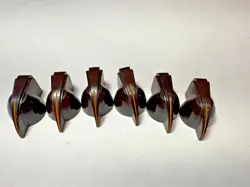 LOT OF 6 GENUINE USA VINTAGE CHICKEN HEAD KNOBS FOR TUBE AMPS GIBSON FENDER #17