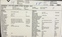 70TH ANNIVERSARY STRATOCASTER