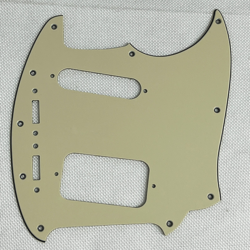 VINTAGE YELLOW 3-PLY FOR FENDER KURT COBAIN JAG-STANG STYLE GUITAR PICKGUARD