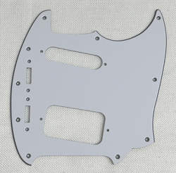 WHITE 3-PLY FOR FENDER KURT COBAIN JAG-STANG STYLE GUITAR PICKGUARD