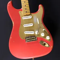 FENDER CUSTOM SHOP 1956 STRATOCASTER RELIC FIESTA RED ELECTRIC GUITAR