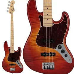 FENDER MADE IN JAPAN 2024 HYBRID II JAZZ BASS SUNSET ORANGE TRANSPARENT
