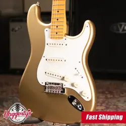 FENDER LINCOLN BREWSTER SIGNATURE STRATOCASTER ELECTRIC GUITAR - AZTEC GOLD WITH