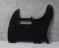 TELECASTER PICKGUARD FOR STD USA FENDER TELE - BLACK 3 PLY