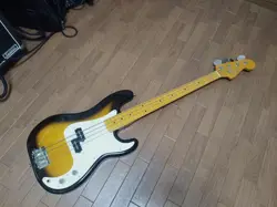 ELECTRIC BASS GUITAR FENDER JAPAN PRECISION PB57 SUNBURST