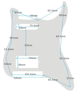 CUSTOM FOR FENDER STRAT FLOYD ROSE TREMOLO HS STYLE GUITAR PICKGUARD BLACK PEARL