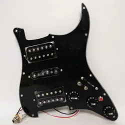 GUITAR PREWIRED LOADED PICKGUARD ALNICO 5 HUMBUCKER PICKUPS SET FOR FENDER STRAT