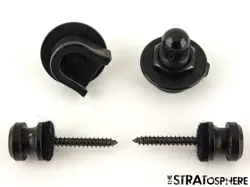 BLACK FENDER STRAP LOCKS & KNOBS FENDER FROM JIM ROOT JAZZMASTER V4.