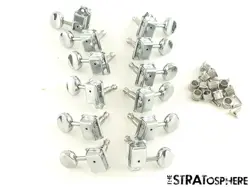 12 FENDER SQUIER PARANORMAL JAZZMASTER XII 12 STRING TUNERS TUNING PEGS PARTS