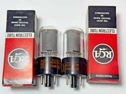PAIR OF RCA 6V6GTA NOS 1965 MATCHING DATE CODE VACUUM TUBE FENDER AMP