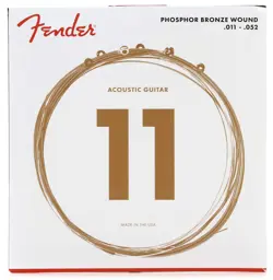 FENDER ACOUSTIC GUITAR STRINGS PHOSPHOR BRONZE ACOUSTIC GUITAR STRINGS, BALL END