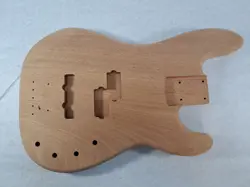 UNFINISHED ONE PIECE MAHOGANY P/J BASS GUITAR BODY - FITS FENDER NECKS J2148
