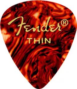 FENDER CLASSIC CELLULOID, TORTOISE SHELL, 351 SHAPE, THIN, 12 PACK