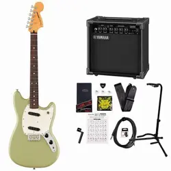 FENDER PLAYER II MUSTANG ROSEWOOD FINGERBOARD BIRCH GREEN YAMAHA GA15II AMPLIFIE