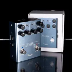 USED FENDER TRE-VERB TREMOLO PEDAL WITH BOX - 3