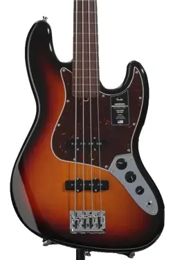 FENDER AMERICAN PROFESSIONAL II JAZZ BASS FRETLESS GUITAR 3-COLOR SUNBURST