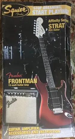 NEW FENDER FRONTMAN 15G 38W GUITAR COMBO AMPLIFIER BOX SHOWS STORAGE, OPEN BOX