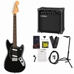 FENDER PLAYER II MUSTANG ROSEWOOD FINGERBOARD BLACK YAMAHA GA15II AMPLIFIER INCL