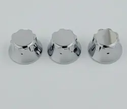 CHROME KNURLED VOLUME TONE GUITAR KNOBS FOR FENDER ST STRAT