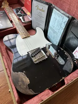 2024 FENDER CUSTOM SHOP ESQUIRE HEAVY RELIC - AGED BLACK