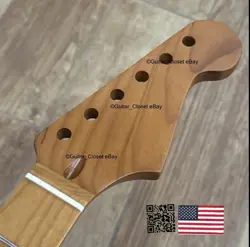 ROASTED MAPLE STRAT NECK NITRO SATIN STRATOCASTER FITS WARMOTH & FENDER SM02@