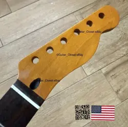 ROASTED MAPLE ROSEWOOD TELE NECK NITRO SATIN TELECASTER FT FENDER WARMOTH TR02@