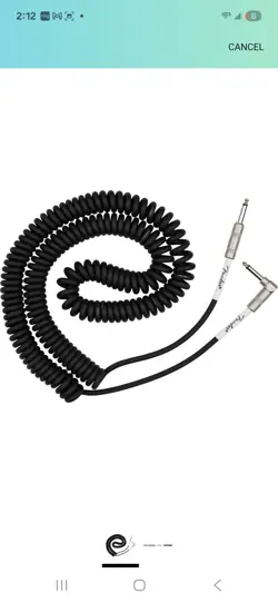 CABLE COILED BLACK
