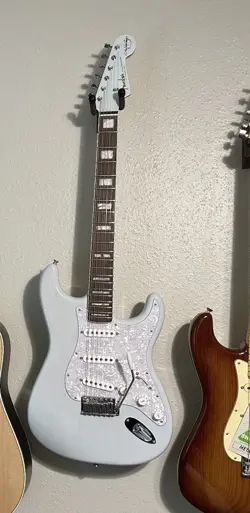 FENDER KENNY WAYNE SHEPHERD STRATOCASTER, TRANSPARENT FADED SONIC BLUE USA MADE