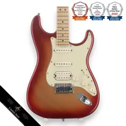 FENDER AMERICAN DELUXE STRATOCASTER HSS SUNSET METALLIC USED