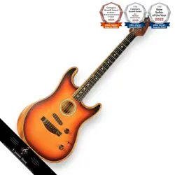 FENDER ACOUSTASONIC STRAT 3TS ELECTRIC GUITAR WITH SOFT CASE