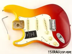 LEFTY FENDER PLAYER PLUS SERIES, STRATOCASTER STRAT LOADED BODY TEQUILA SUNRISE