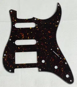 BROWN TORTOISE 4-PLY FOR FENDER STANDARD STRAT HSS STRATOCASTER GUITAR PICKGUARD
