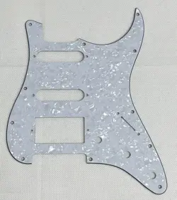 WHITE PEARL 4-PLY FOR FENDER STANDARD STRAT HSS STRATOCASTER GUITAR PICKGUARD